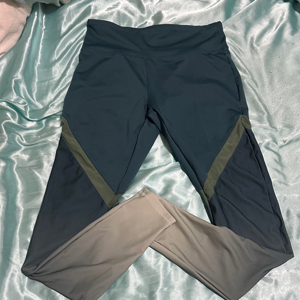 Forever 21 Athletic Leggings in Teal, Olive & Gray